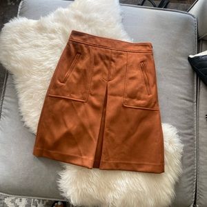 LOFT Brown Suede Skirt
